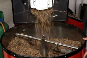 Roasting cocoa beans